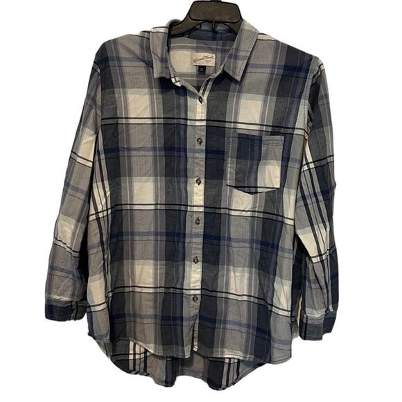 Universal Thread XXL Blue Plaid Button Down Flannel - Picture 1 of 10